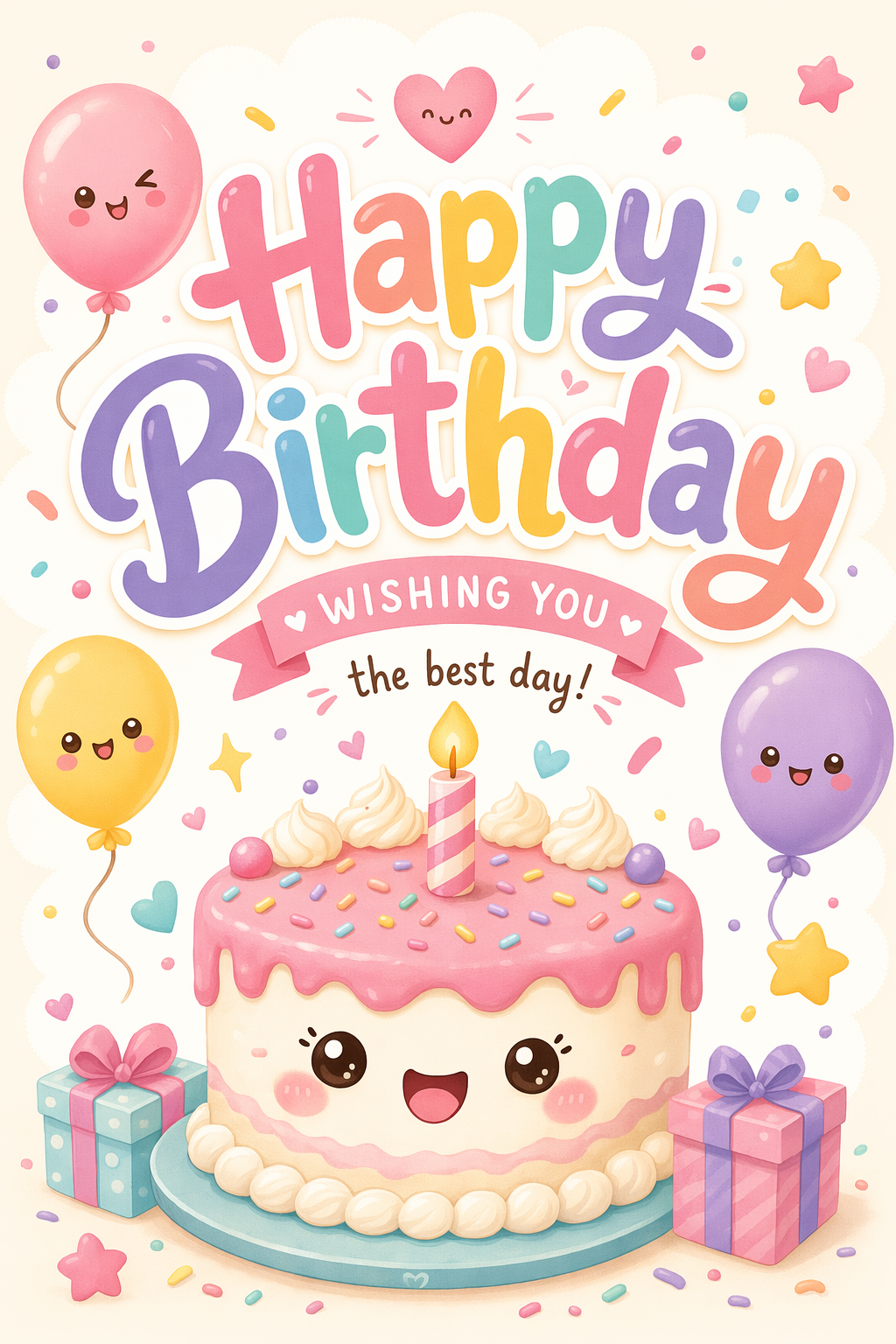 Modern Birthday Set — 2 cards