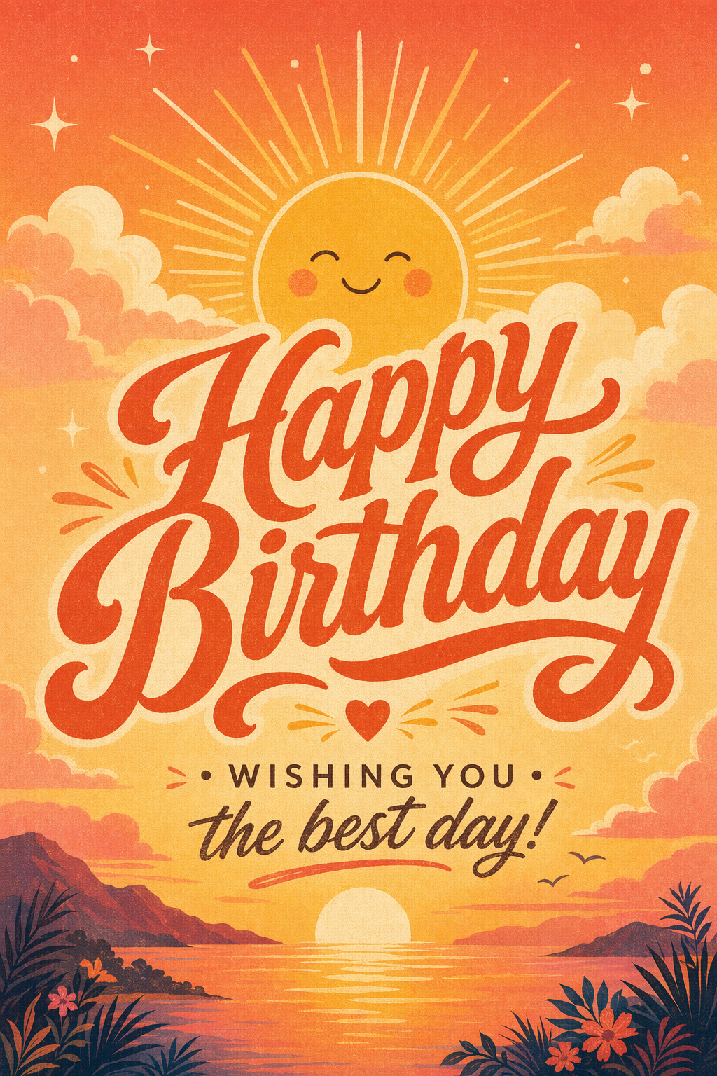 Birthday Card 15 — Sunset Gradient